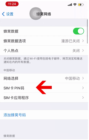 海陵苹果14维修网分享如何给iPhone14的SIM卡设置密码 