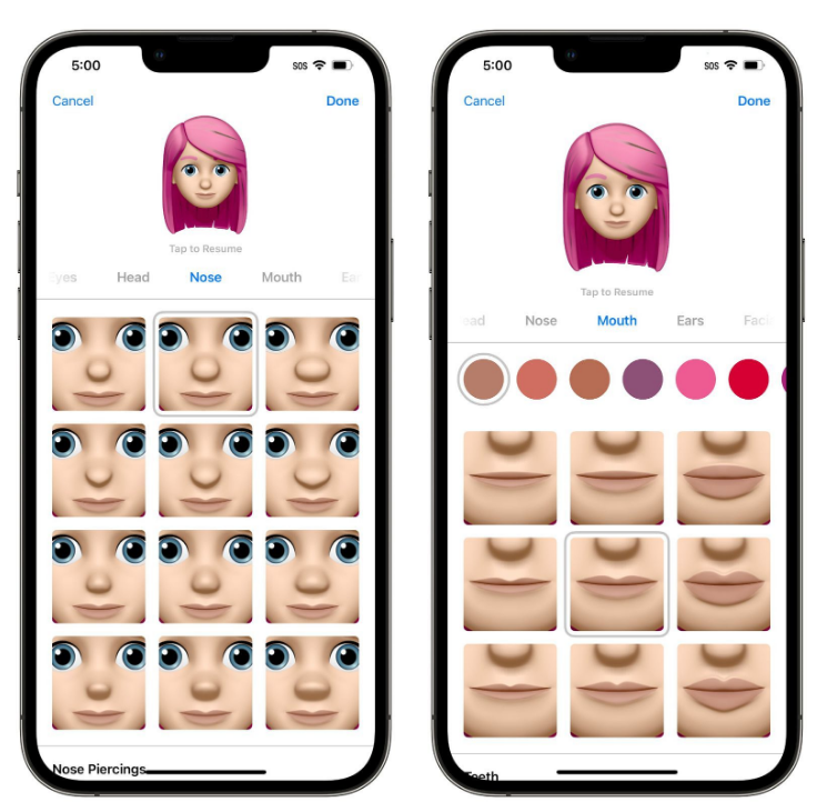 海陵苹果手机维修分享​iOS 16中的拟我表情有了哪些变化和升级 